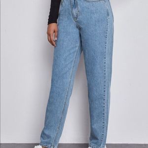 Shein High Waist Slant Pocket Mom Jeans